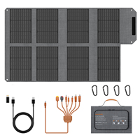 MHPOWOS Foldable Solar Panel 120W / 80W / 40W Portable Solar Charger with USB, USB C, DC output for Phones powerstation Camping