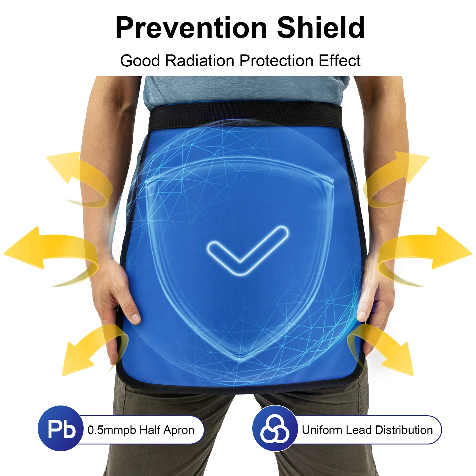 

0.5mmpb Medical Dental X-Ray Protective Lead Half Apron Radiation Square Cover