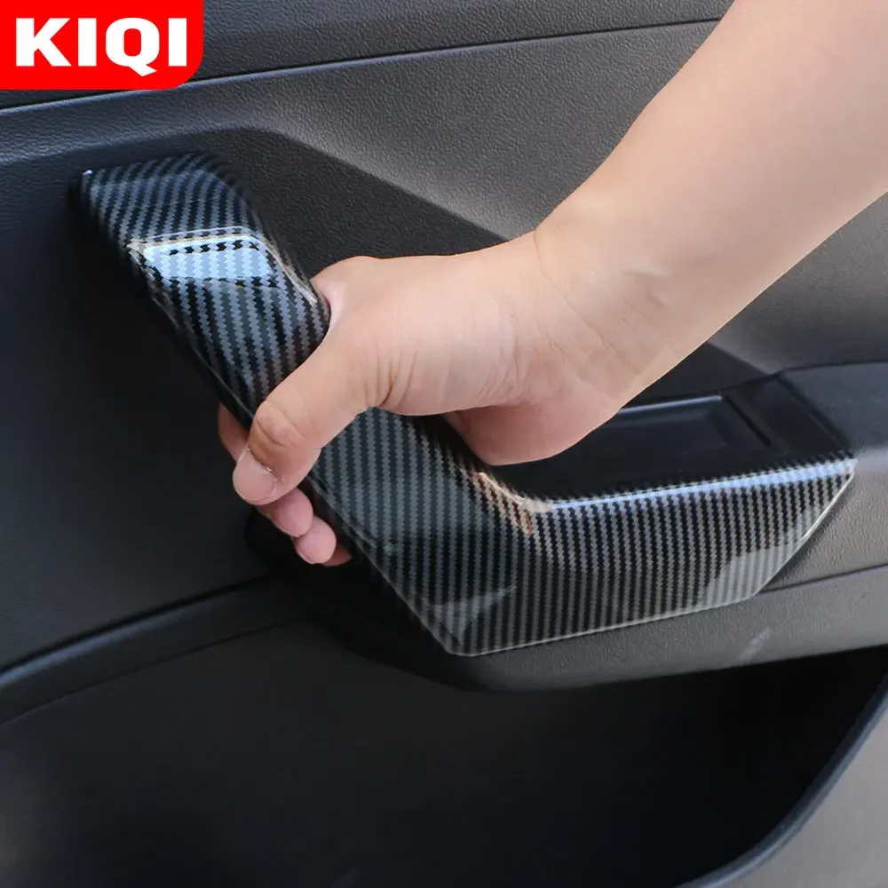 For Volkswagen VW T-ROC TROC 2018 - 2023 4Pcs/set  ABS Car Inner Door Armrest Handle Cover Trim Sticker Interior Accessories