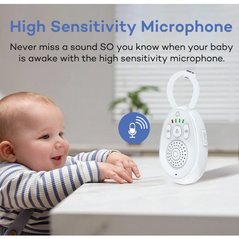 ABM01 Child Intercom Wireless Baby Monitor Two-Way Audio Function Intercom 2.4GHz Audio Small Portable Baby Phone Monitor