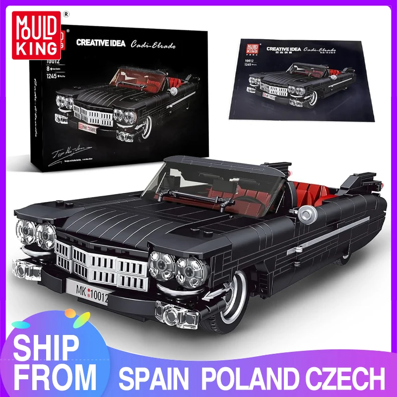 

Mold King 10012, техническая винтажная игрушка-автомобиль, набор строительных блоков Cadi Elrado, трансформируемый автомобиль, набор для подростков и взрослых