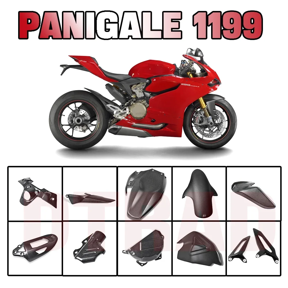 

For DUCATI 1199 Panigale S R Motorcycle Racing Accessories Real Carbon Fiber Full Fairing Kits Body Protection Modified Parts