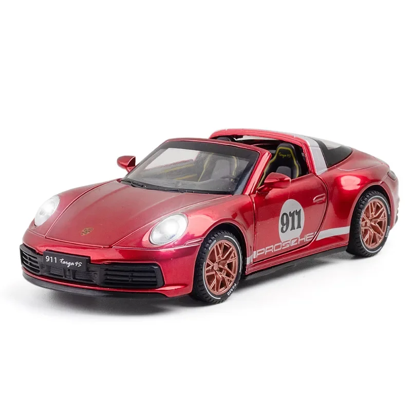 1:32 Porsche 911 Targa 4S Convertible Simulation Alloy Car Model Decoration Collection Gift Toy Die Casting Model Boy Toy F365