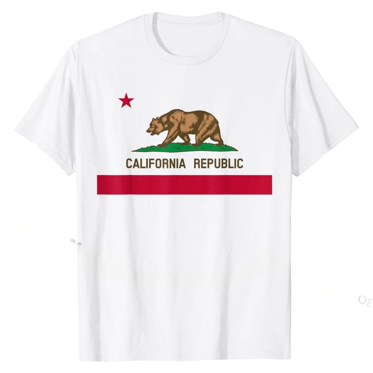 

fashion manga California Republic Flag Patriotic State Travel USA T-Shirt Cotton Tops Tees Hip hop Discount Normal Hot Sale