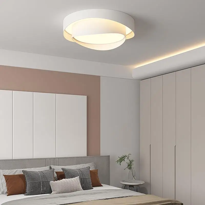 

SANDYHA Modern LED Ceiling Light Minimalist White Ring Design Ideal for Bedroom Living Room Decoration Stylish Lighting Fixture