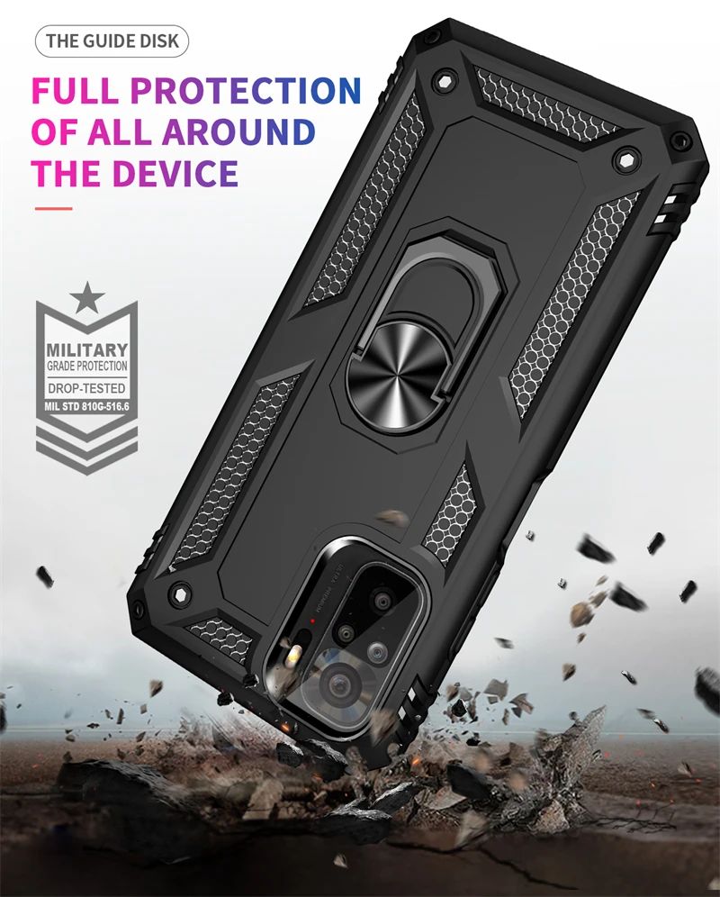 For Xiaomi Poco M5S Case Shockproof Armor Phone Case For Poko Pocco Poxo Little M5S M 5S 5 S PocoM5S 4G Ring Stand Back Cover