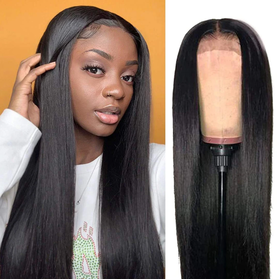 

Straight Human Hair Wigs for Black Women 13x4 Lace Front Human Hair Wig Pre Plucked Baby Hair Brazilian Hair Swiss Lace Wigs