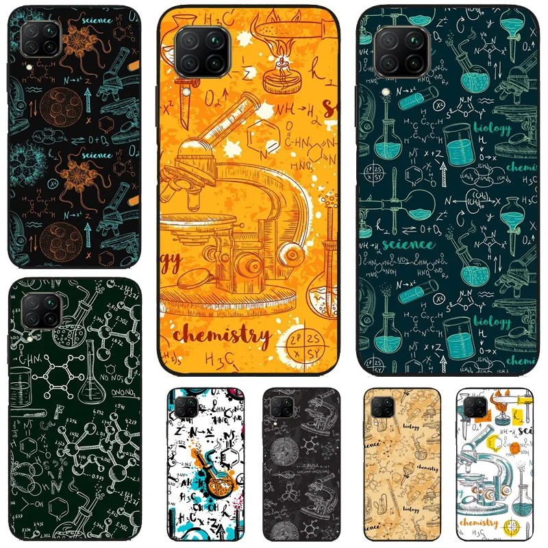 Vintage Seamless Chemistry Laboratory For Huawei Nova Y70 Y60 Y90 Y91 Y61 Nova 11 10 9 SE 5T 11i 8i 3i P20 P40 Lite P30 Pro Case