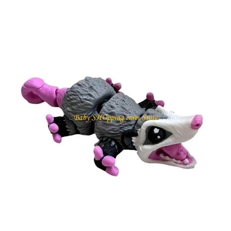 

23GD Printed Stress Relief Opossum Fidgets Toy Versatile Flexible Design for Playful Interaction at Home or On the Go