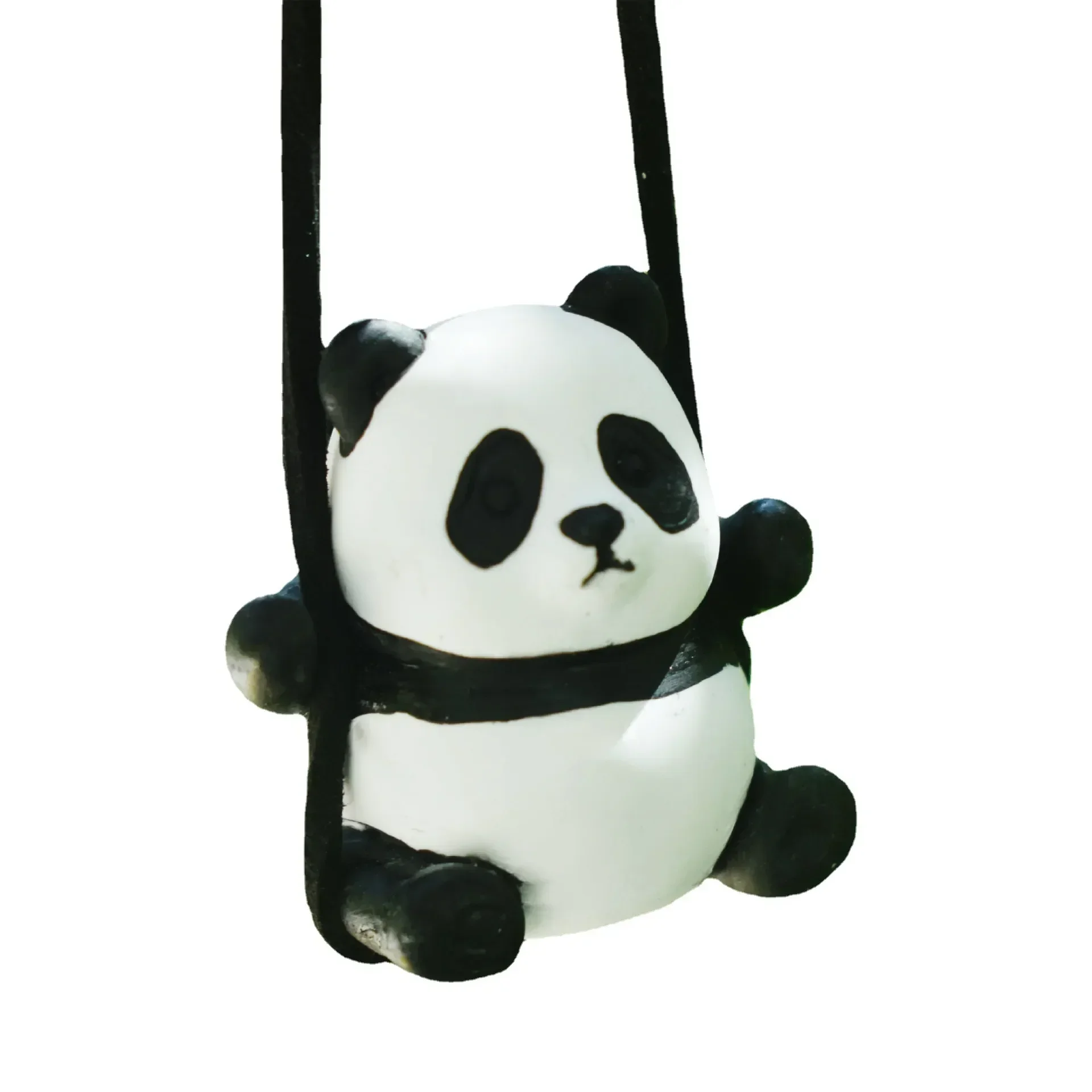 Auto Interior Pendant Cute Anime Panda Car Pendant Auto Rearview Mirror Pendant Hanging Ornaments Swinging Doll Car Decoraction