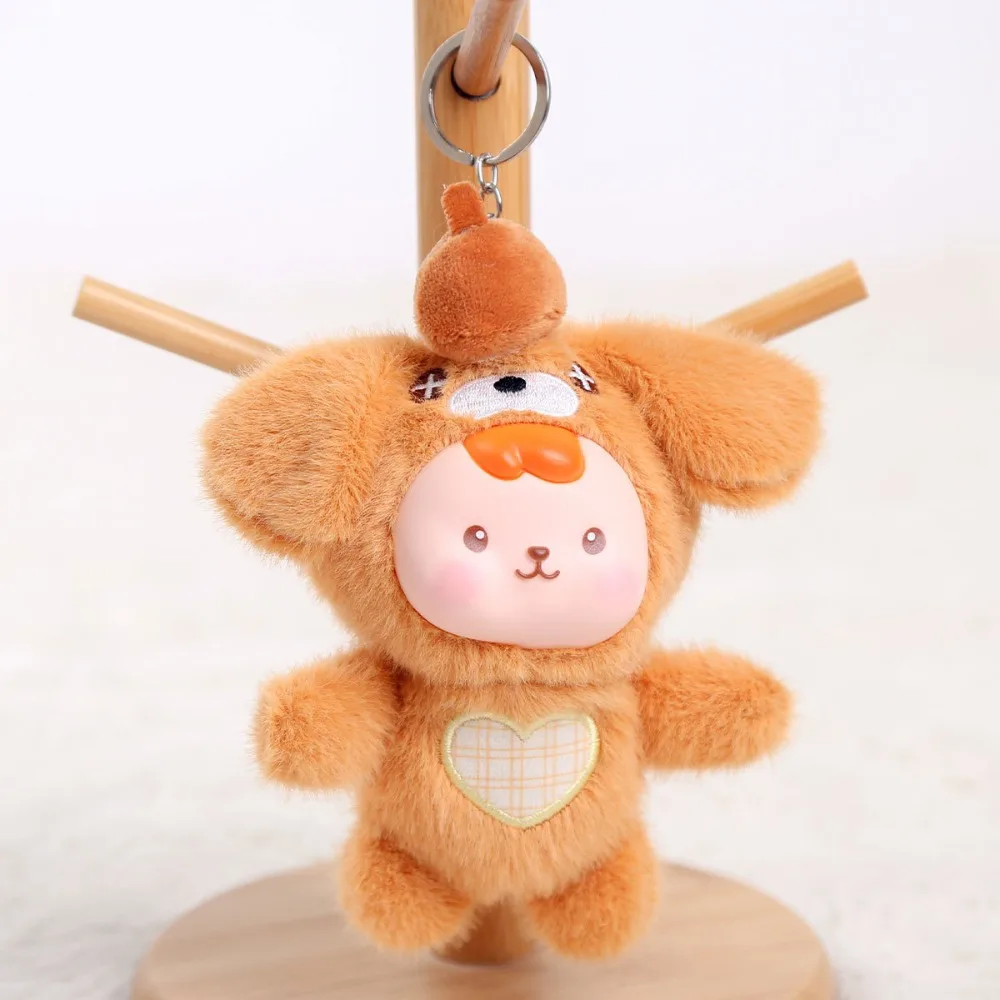 

PP Cotton Funny Cat Keychain Cartoon Design Lucky Charm Cute Pet Doll Keychain Material Cute Shape Animal Pendant