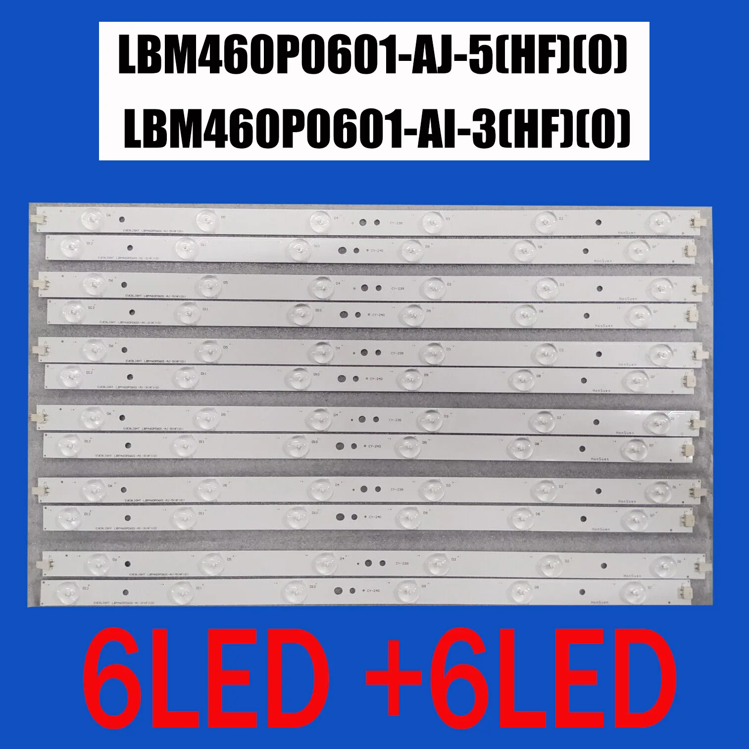 شريط إضاءة خلفي LED لـ 46PFL3108H/12 46pfl3008 46pfl3008/78 EVERLIGHT Lbm460p0601-AI-3(HF)(0) Lbm460p0601-AJ-3(HF)(0) #1