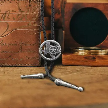 新奇西部牛仔星狀領帶 牛仔競技舞蹈皮革領帶 復古時尚男女配件珠寶禮品 10 最佳銷售 星形領帶 - №1