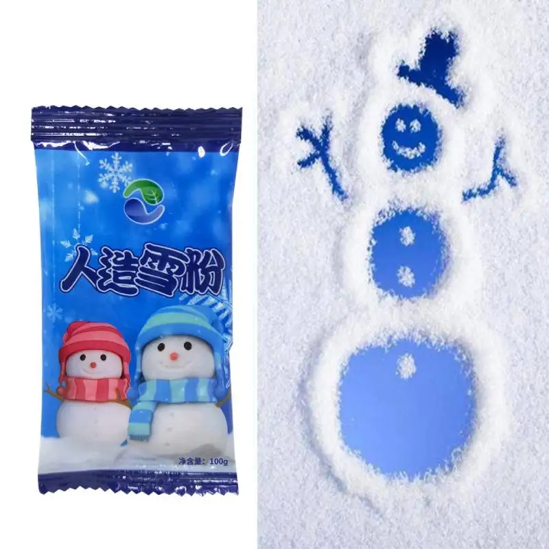 Snowflakes Non-toxic 20/100g 1 Pack Christmas Decor Fake Instant Snow Artificial Harmless Resin Snowflake Lifelike