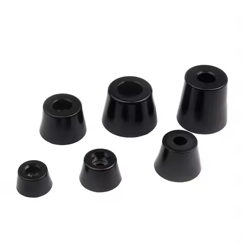4pcs Black Rubber Feet diy Furniture  legs Floor Protector Cushion damping pad With gasket Instrument case foot base - Image 3