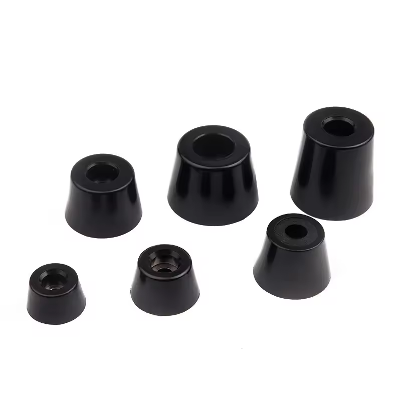 4pcs Black Rubber Feet diy Furniture  legs Floor Protector Cushion damping pad With gasket Instrument case foot base - Image 3