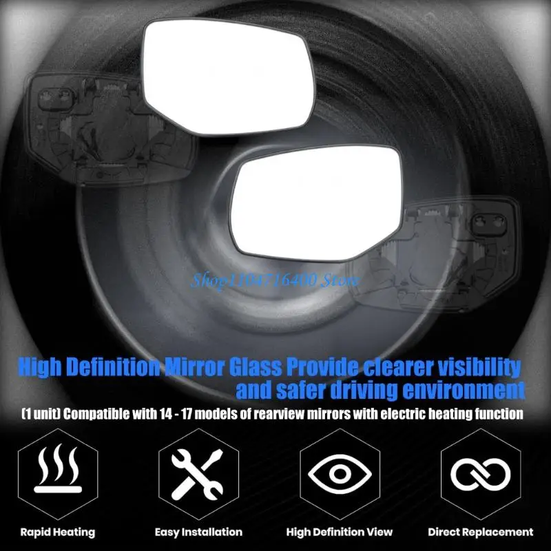 

y1gd Polycarbonate Quick Heat Up Heated Mirror Winter Driving Rapid Defogger for Cars