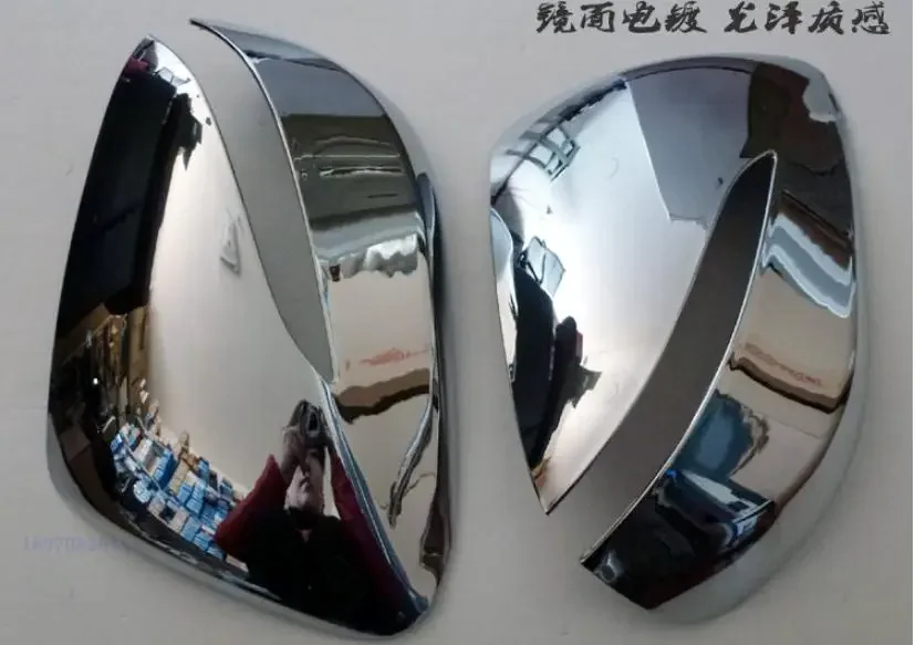 For Hyundai IX45 New Santa FE 2013 to 2017 ABS Chrome 2pcs Car Rearview Mirror Molding Trim Side Mirror Cover Protectors