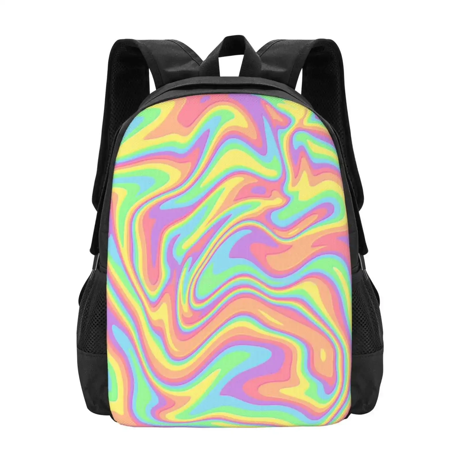 

Trippy Rainbow Design Hot Sale Schoolbag Backpack Fashion Bags Trippy Rainbow Abstract Cool