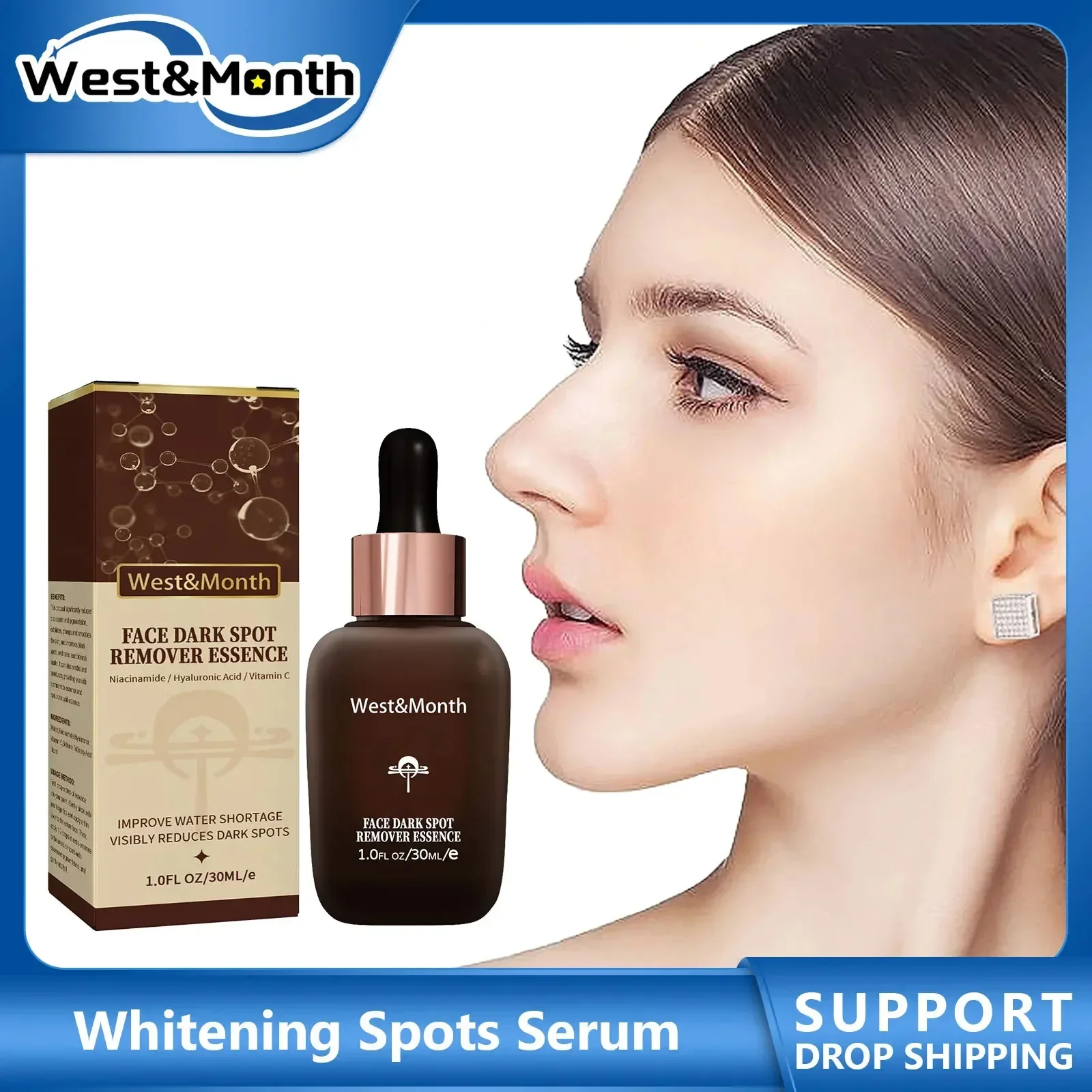 

Whitening Freckle Serum Remove Melasma Lighten Melanin Anti Aging Pigmentation Corrector Improve Dullness Fade Dark Spot Essence