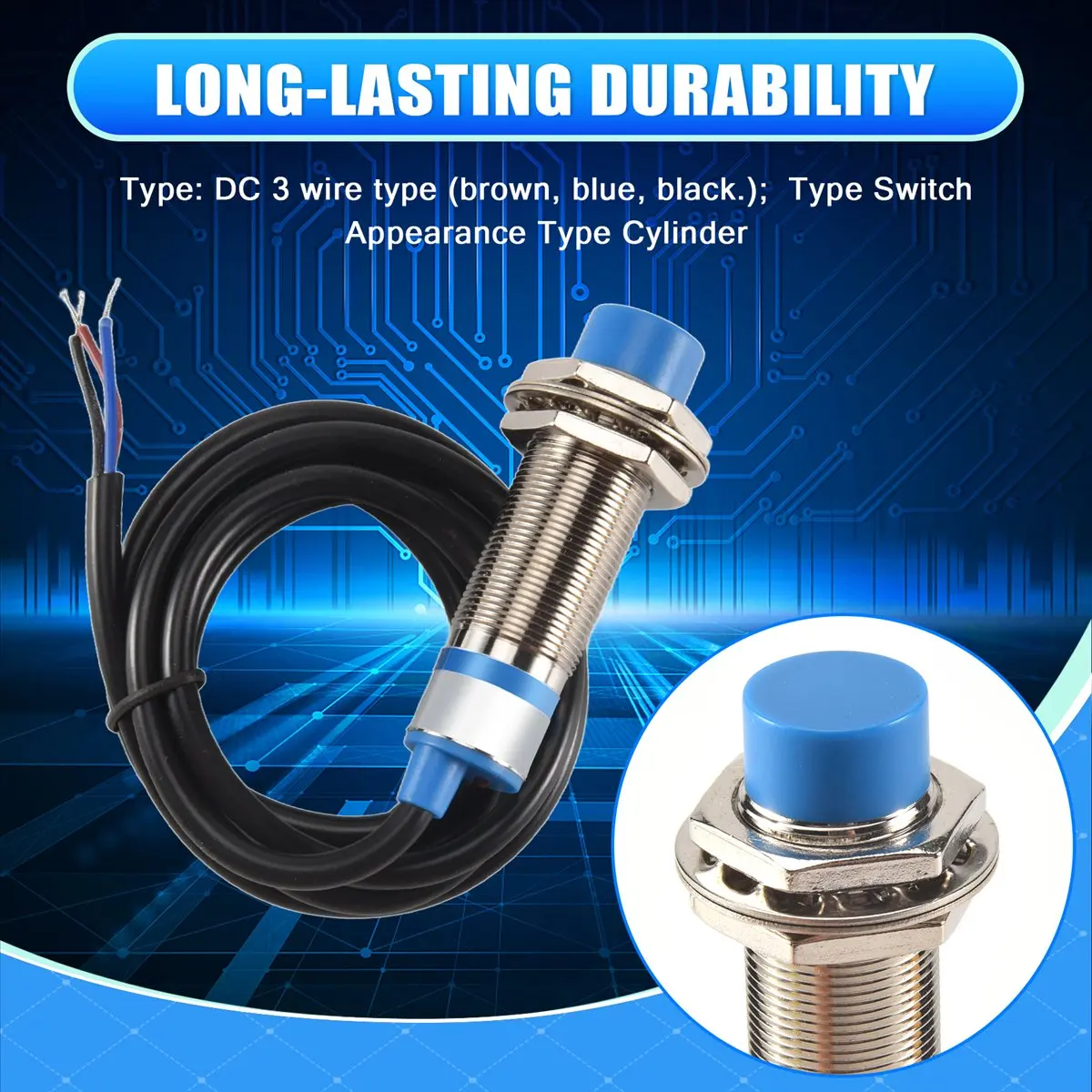 A46U LJ18A3 - 8-Z / BX DC6-36V 8 mm Tubular Inductive PROXIMITY Sensor Switch Detector NPN