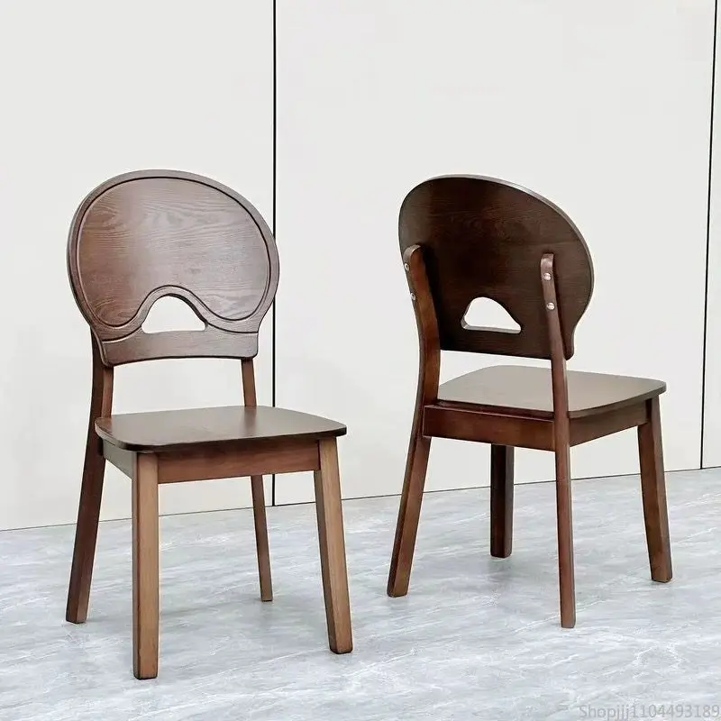 كرسي طعام سكاندي لوكس - مقعد من الخشب الصلب الفاخر مع مسند ظهر ومقعد صالة حديث للمطاعم