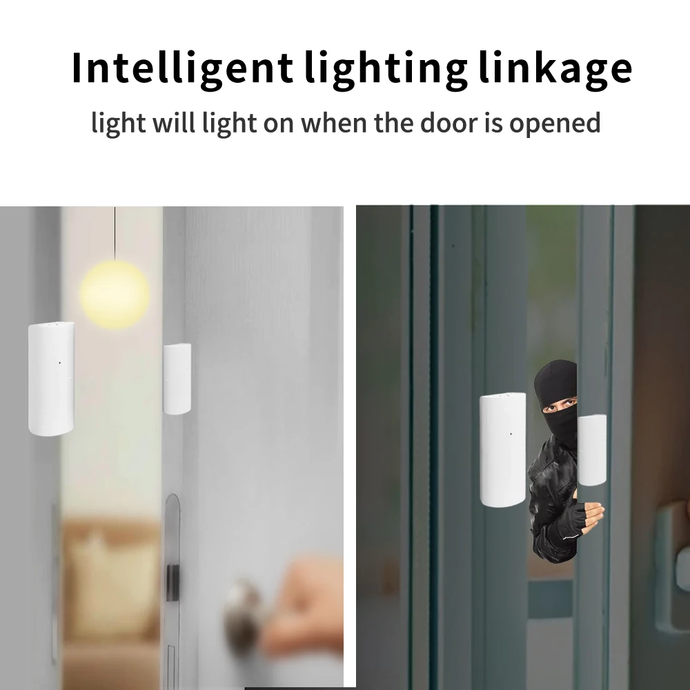 Tuya WiFi مستشعر الباب والنافذة الذكي كاشف الاتصال اللاسلكي لأتمتة المنزل ومستشعر الباب لنظام الأمان