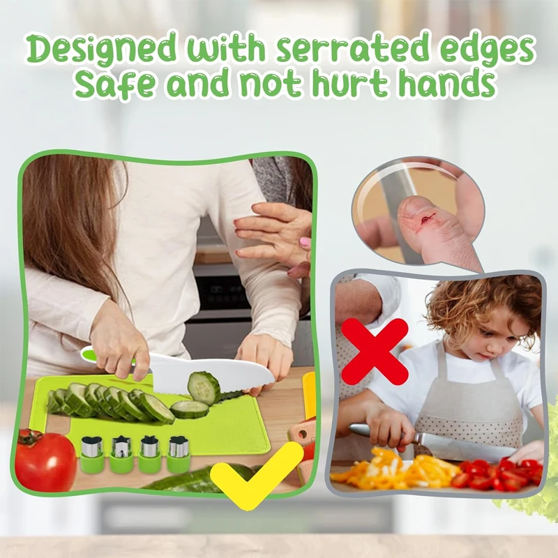 Kids Cooking Cutter Set Kids Knife Toddler Plastic Fruit Knives Children DIY Peeler Tools Kitchen Accessories