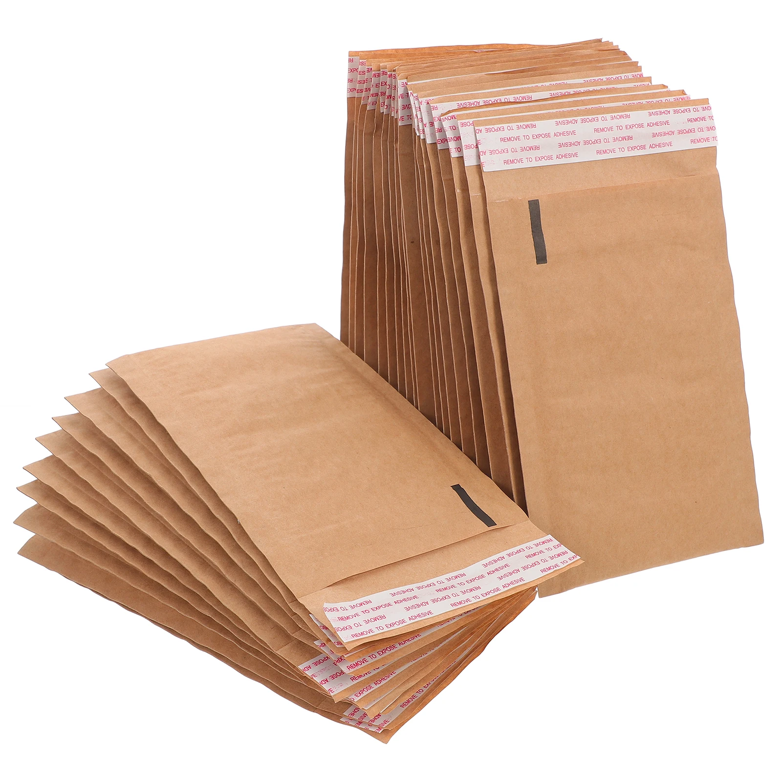 

50pcs Kraft Envelope 122x178x40mm Brown Single Layer Padded Mailers Shock Absorbing Honeycomb Design Shipping Packaging Small