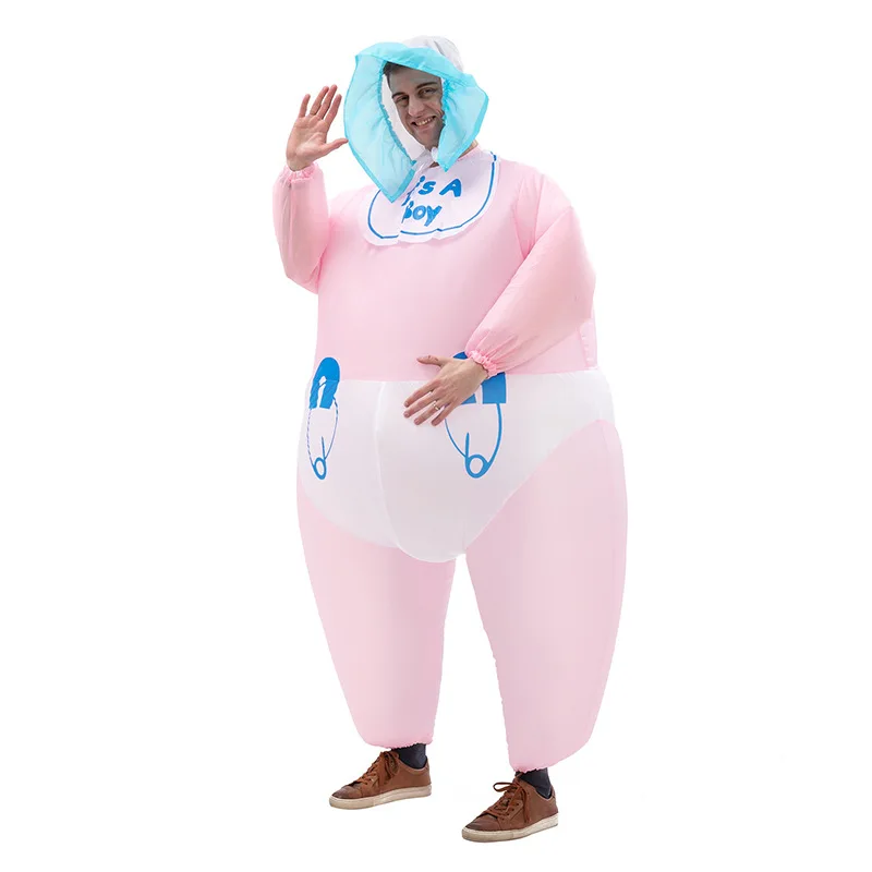 Inflatable Costumes for Adult baby  Halloween pink baby Costume for Adults Inflate Costumes