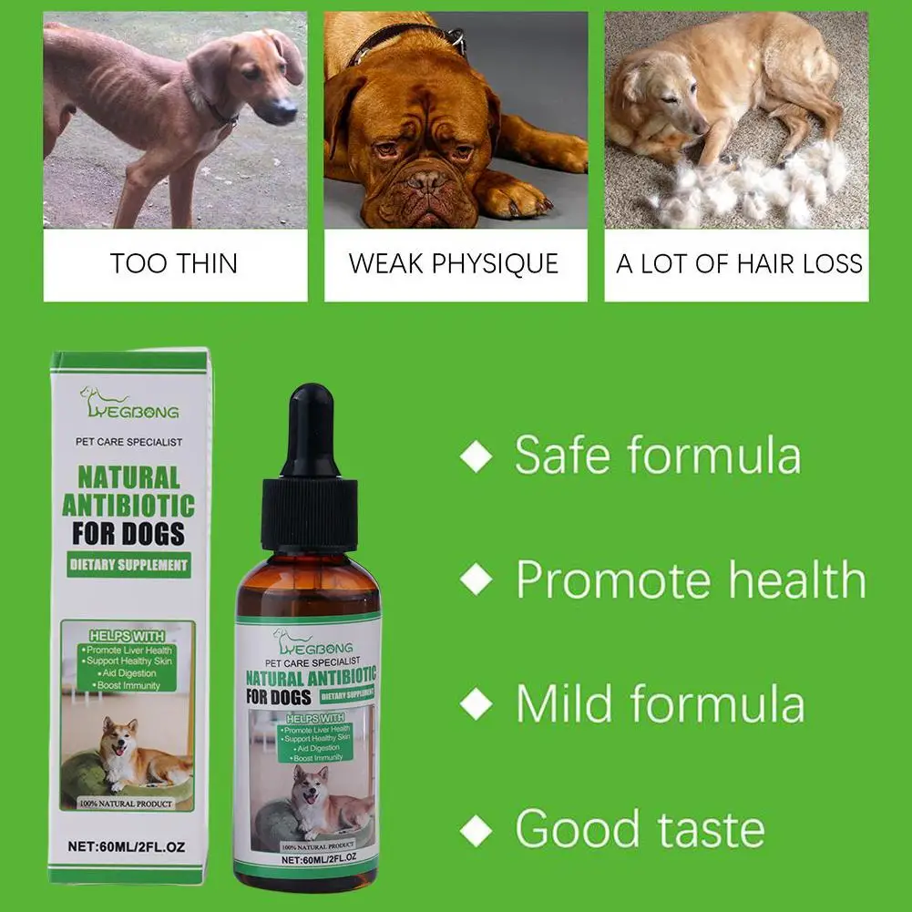 Nutritional Dietary Supplements For Dogs Natural Composition Antibiotic Anti-bacterial Anti-viral Anti-fungal Effect For Do Z1Z2