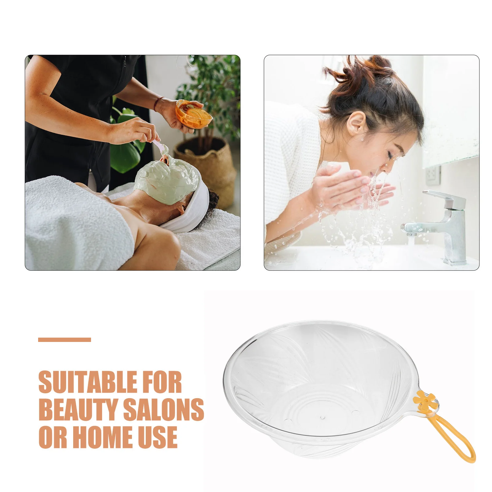 

Face Wash Basin Clear Plastic Portable Round Transparent Washbasin For Facial Cleansing Salon Skincare Professional Lightweight