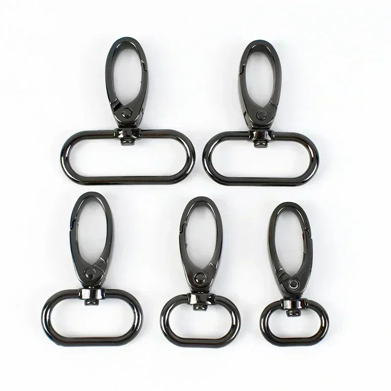 Meetee 50 Pieces Metal Snap Hook Bag Hardware Silver 10