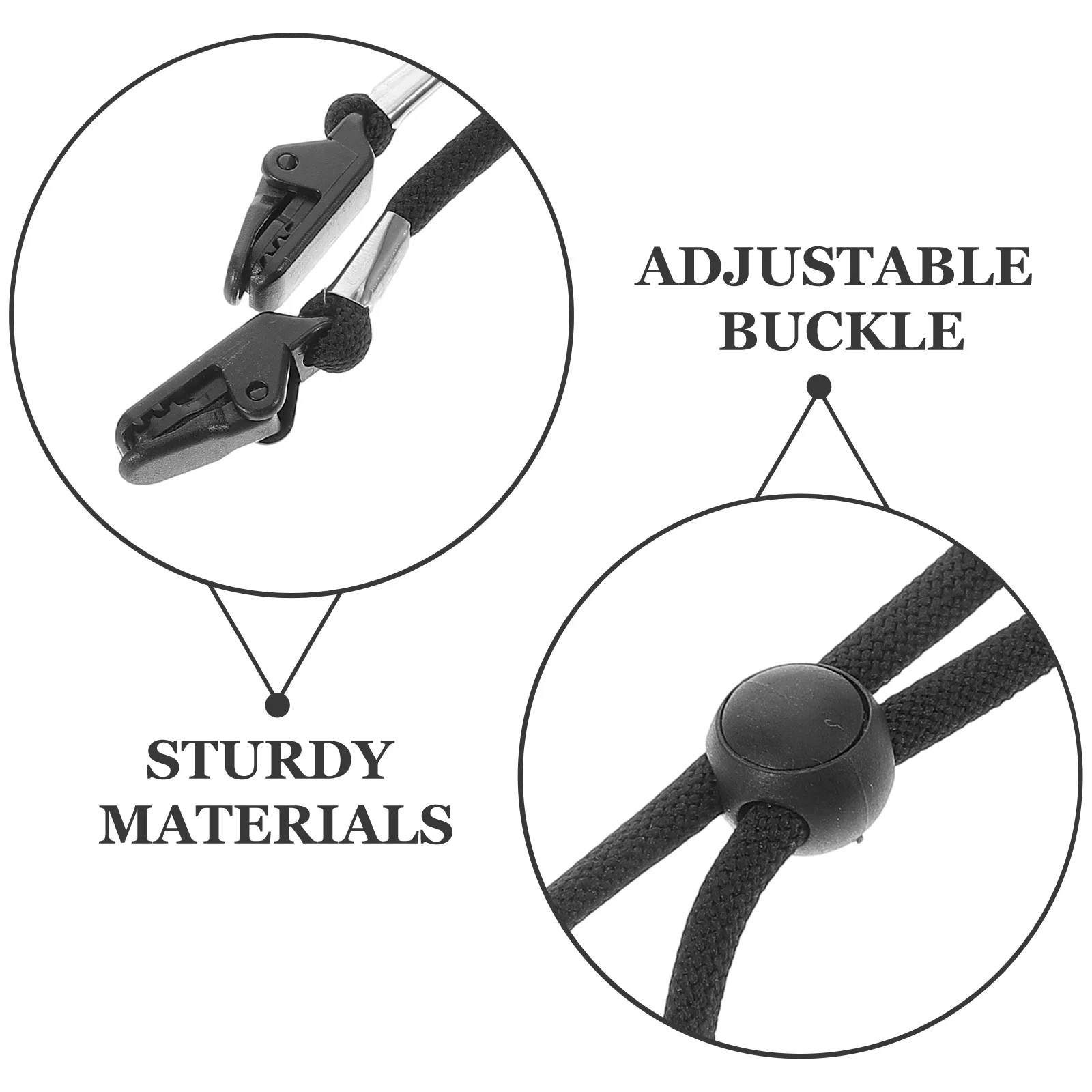 

5pcs 5 Pieces Anti-lost Hat Strap Holders Adjustable Clips Chin Cord Security Straps