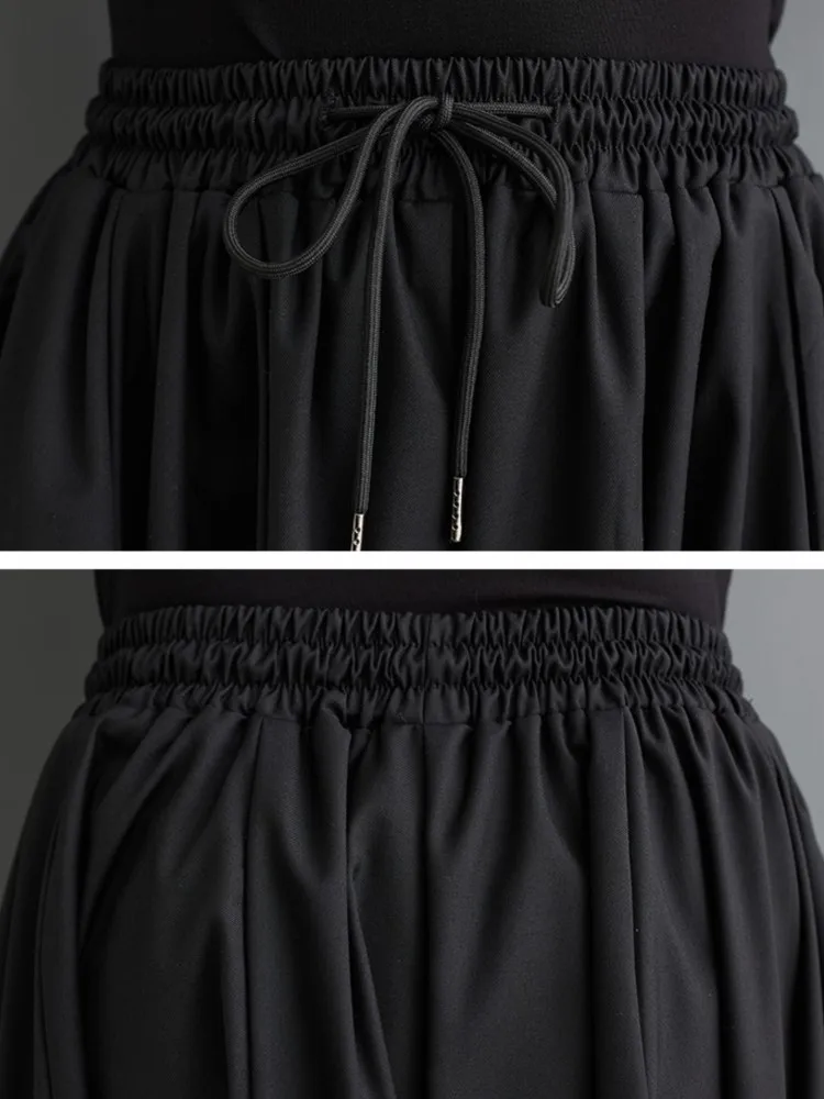 Pantaloni lanterna primaverili oversize da donna pantaloni da donna a pieghe moda casual a vita alta pantaloni da donna larghi larghi irregolari