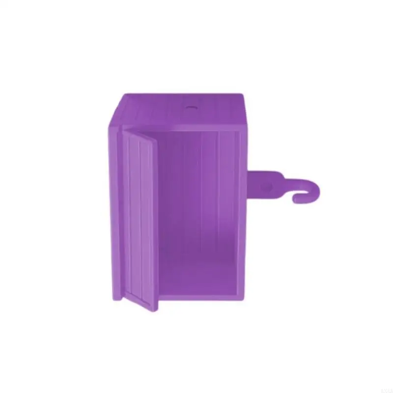 LXAA Case almacenamiento llave decorativa que simula puerta garaje en miniatura con tapa superior