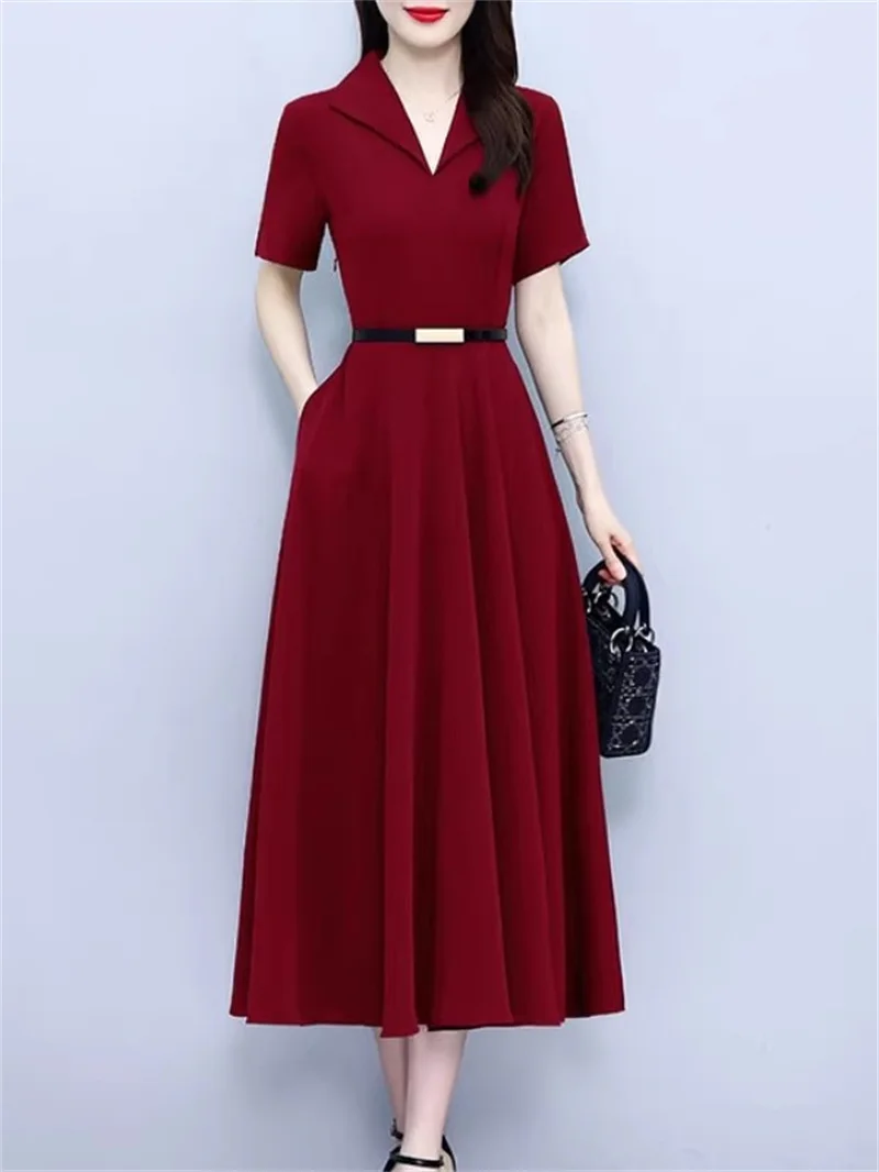 

Роскошное женское красное облегающее платье — элегантная офисная рабочая одежда, летняя коллекция 20л. | Стильное летнее платье G805