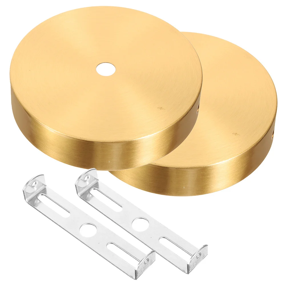 2 قطعة مظلة السقف النحاسية ل قلادة الثريا ضوء تصاعد لوحة الجدار مصباح حامل الحديثة لتقوم بها بنفسك غطاء ضوء السقف لوحة