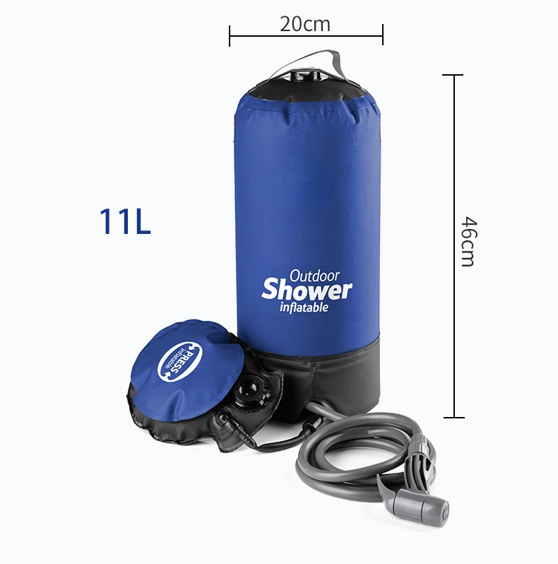 Outdoor Camping Hiking Shower bag inflatable Portable Folding outdoor shower bag Outdoor water hose for car washing and bathing