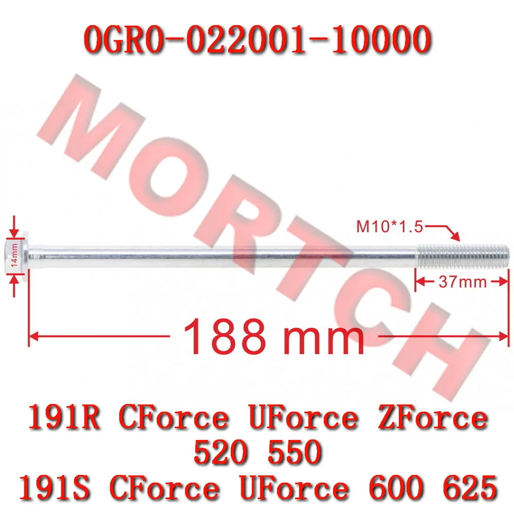 M10×1.5×188 Cylinder Head Bolt OEM 0GR0-022001-10000 Replacement For CFMoto 500cc 520cc 550cc 600cc 625cc 191R 191S Engine Block