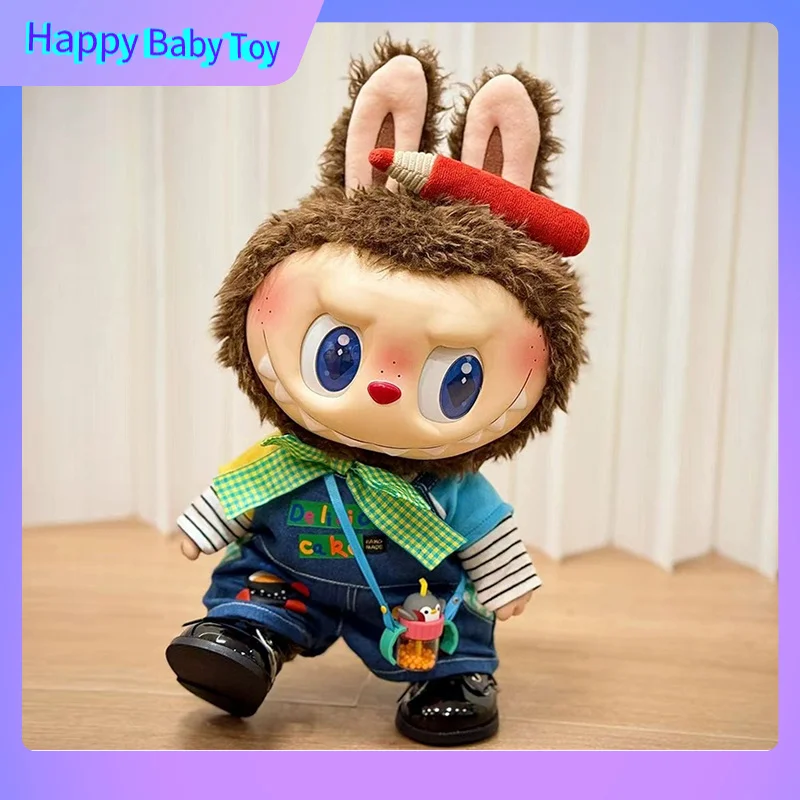 

Новинка, подходит для одежды Labubu, одежда для кукол 38 см, King, летний день, комбинезон для куклы, футболка, головные уборы, обувь, модный повседневный костюм