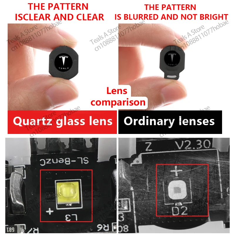 테슬라 모델 Y 3 S X 문짝 LED 로고 프로젝터 퍼들 라이트, 슈퍼 브라이트 웰컴 라이트, 레이저 섀도우 라이트, 자동차 액세서리, 2 개 