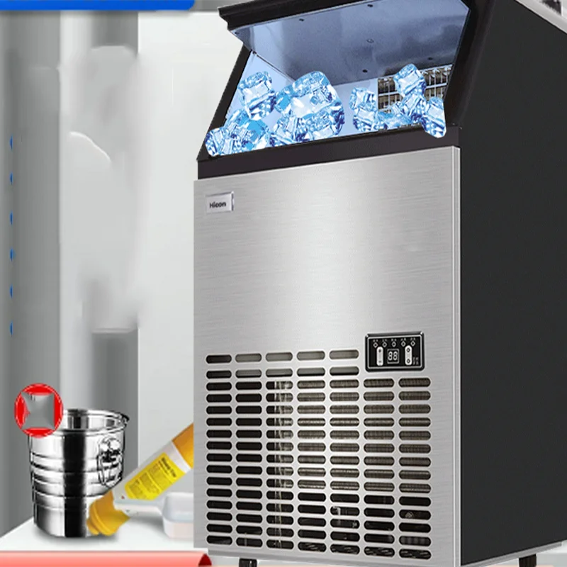 

Stainless Cube Ice Maker Portable Countertop Commercial 220V