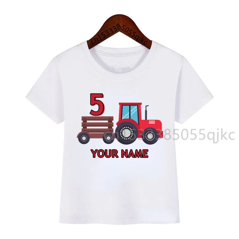 Kids Custom Name Number T Shirt Train Birthday Number Print T Shirt Kids T Shirt Boy Girl Funny Gift T Shirt