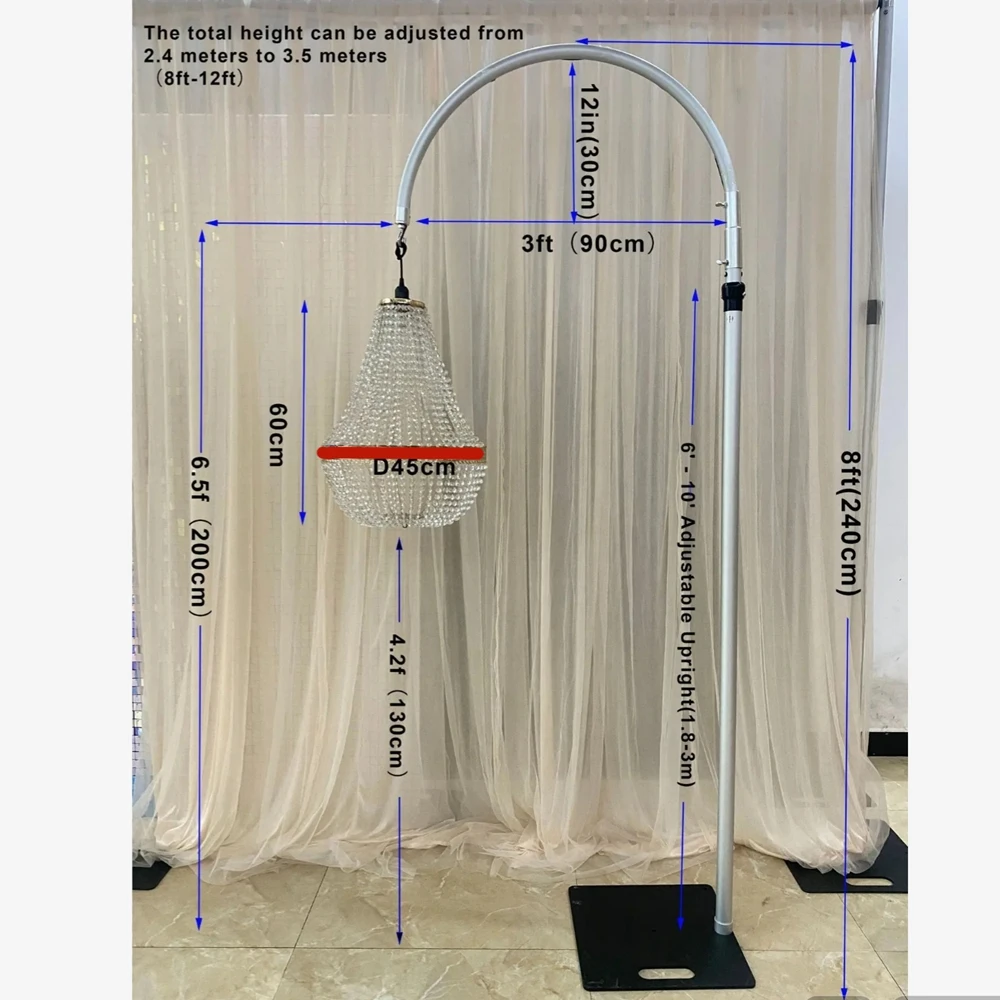 10 Uds nuevo diseño decorativo túnel de luz LED arco de fondo de boda para Decoración
