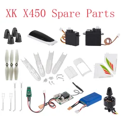 Wltoys-piezas de repuesto para planeador XK X450, Motor de hélice, Servo Shell, tablero receptor ESC, cargador de Servo, contenedor de batería LED