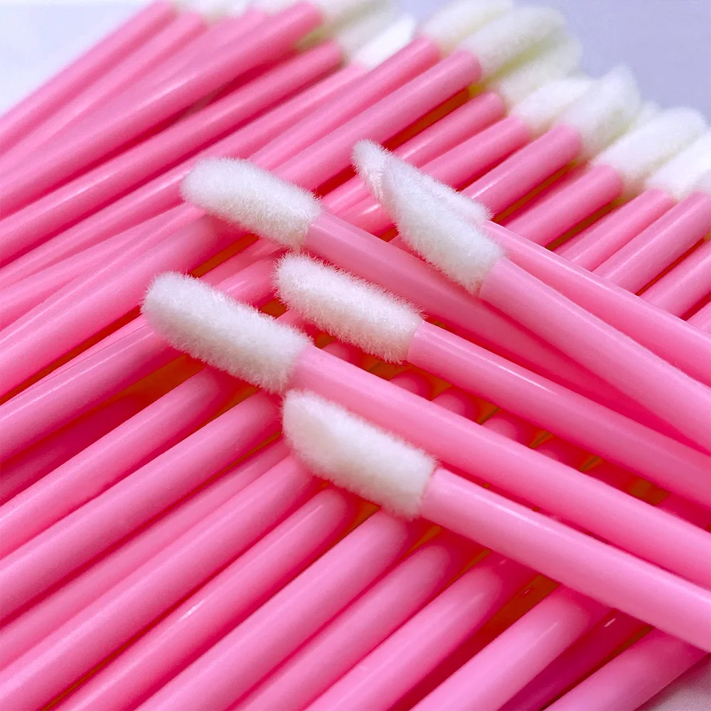 Brosse à lèvres jetable, 50/500 pièces, pinceaux de maquillage pour Extension de cils, applicateur de Mascara, baguettes de rouge à lèvres, outils cosmétiques
