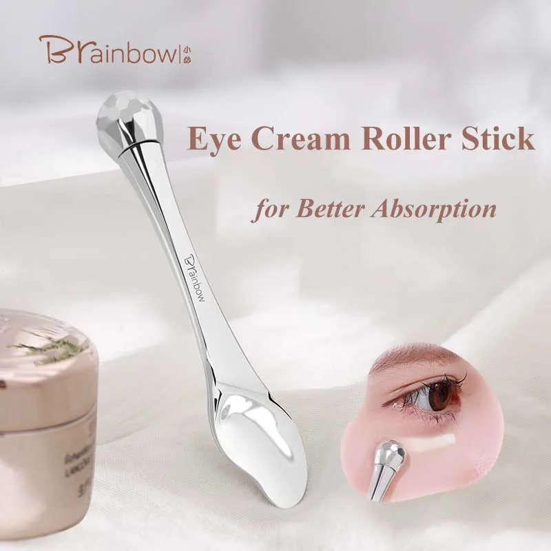 Brainbow Face Massage Stick Anti Wrinkle Promote Absorption of Eye Cream Applicator Roller Facial Skin Care Tools with PVC Box