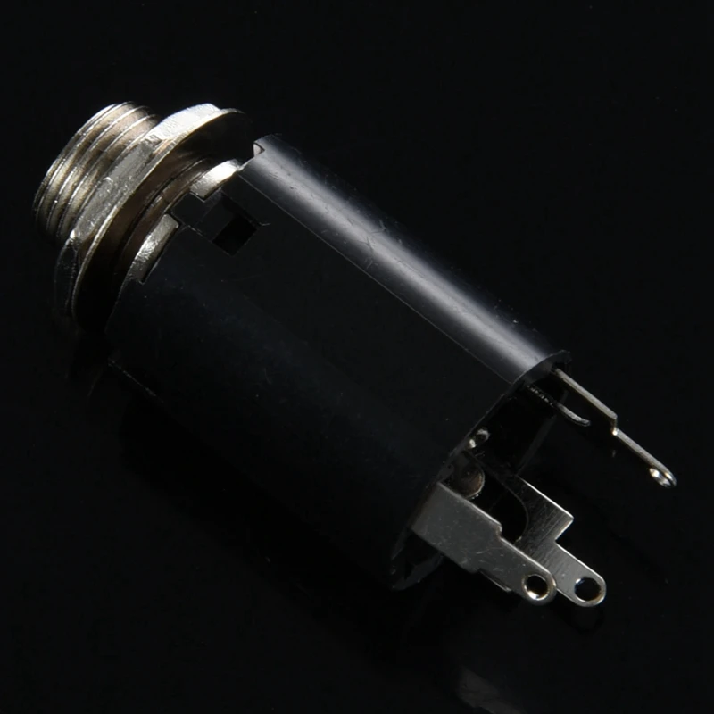 6Pc Nero Chitarra Endpin Jack 6.35 Ingresso per qualsiasi chitarra Eq Pickup Uscita Parti e accessori per chitarra
