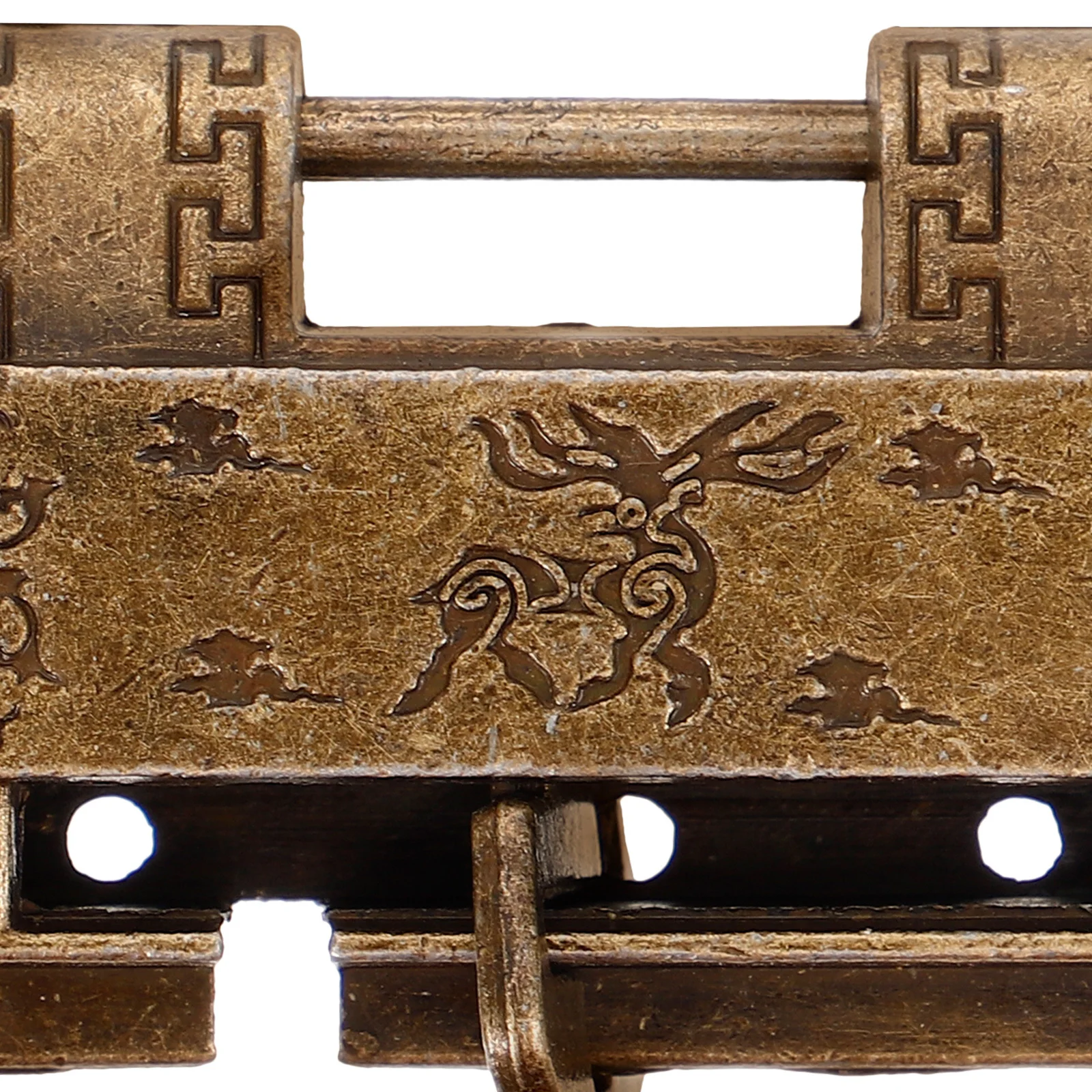 1Set Vintage Copper Lock Padlock Latch Jewelry Box Drawer Decorative Small Locks Keys Small Locks with Keys